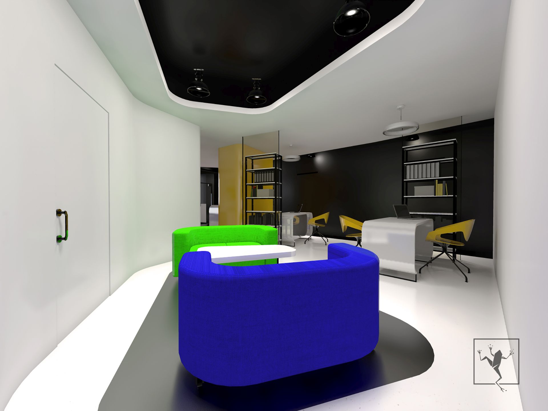 Projekt wnętrza biur nieruchomości Metrohouse w Gliwicach | Frog Studio - projektowanie wnętrz