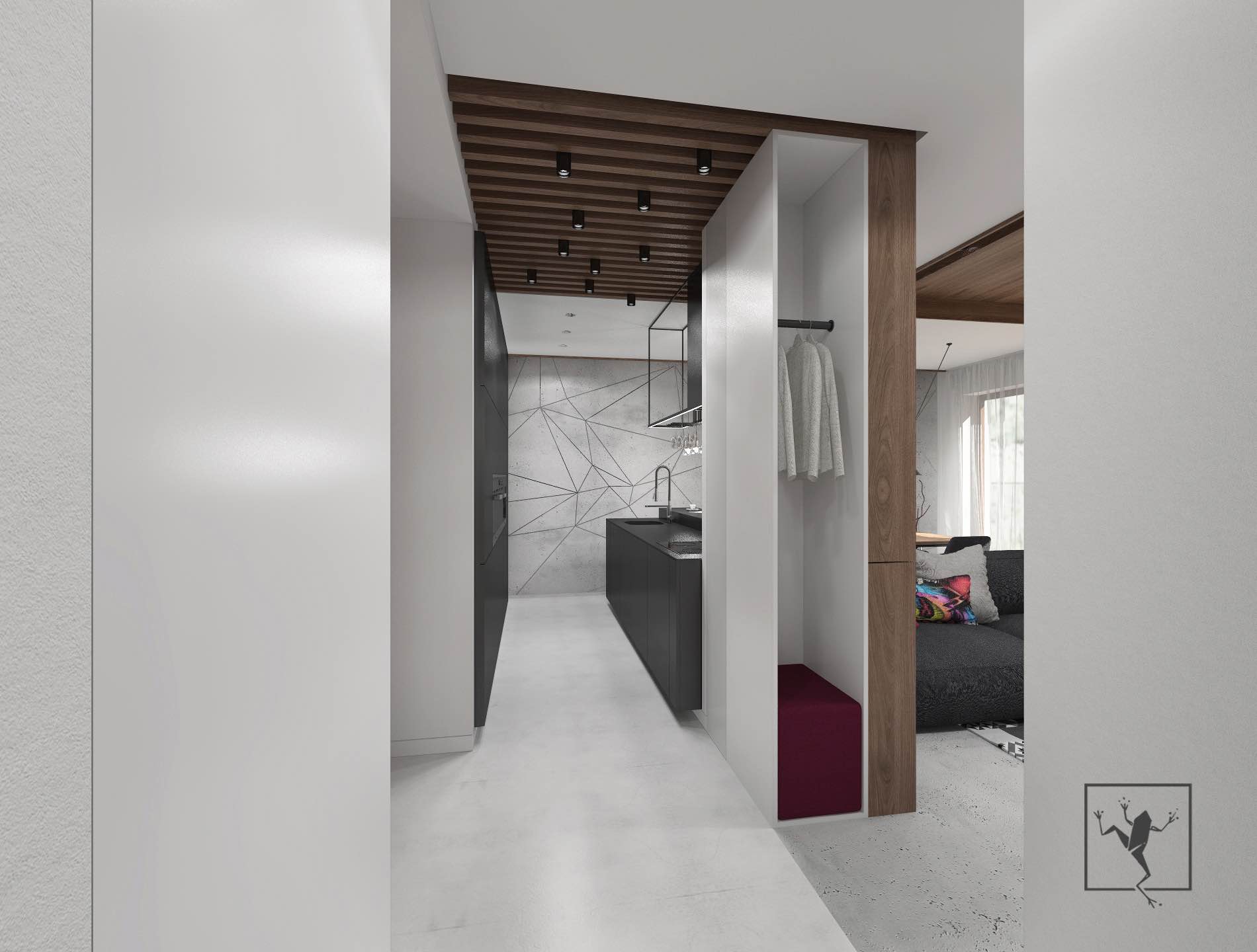 Projekt wnętrza apartament Solna Kielce | Frog Studio - projektowanie wnętrz