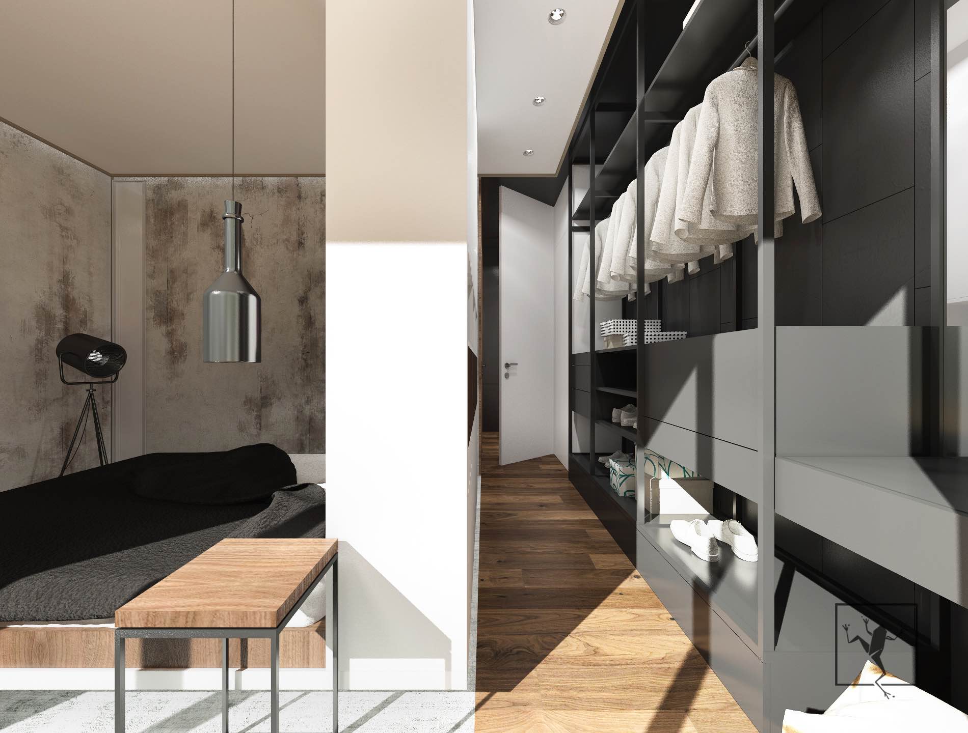 Projekt wnętrza apartament Solna Kielce | Frog Studio - projektowanie wnętrz