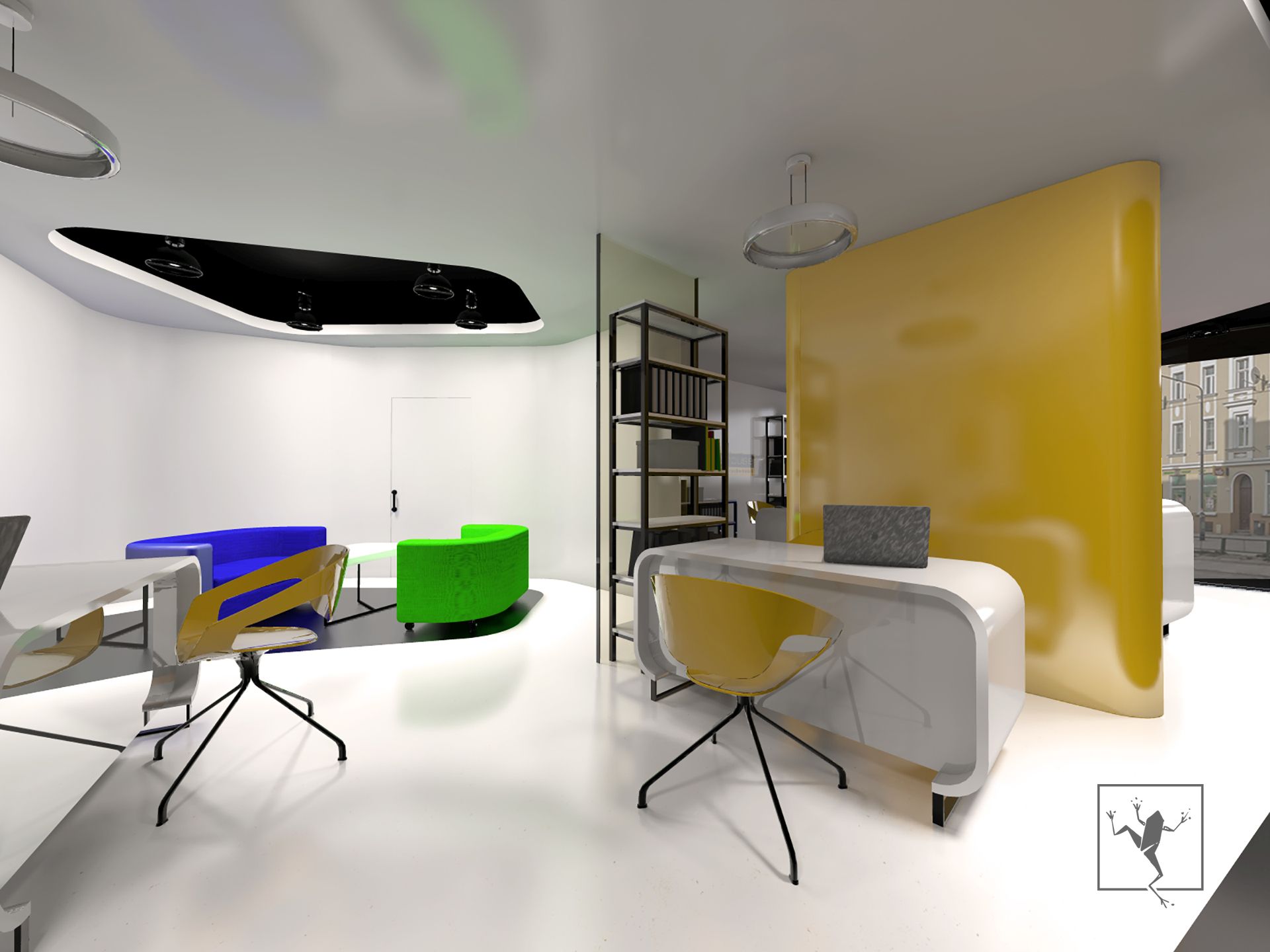 Projekt wnętrza biur nieruchomości Metrohouse w Gliwicach | Frog Studio - projektowanie wnętrz
