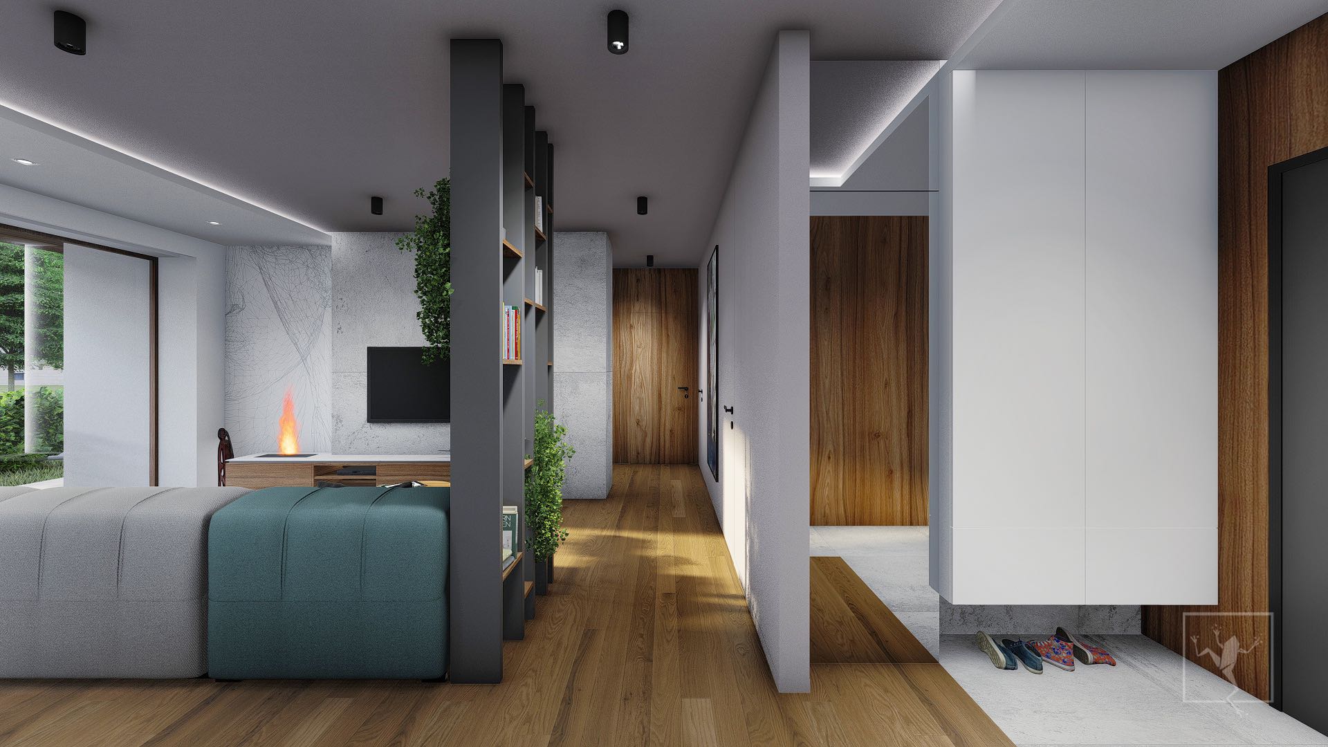 Apartament Green View Kielce | Frog Studio - projektowanie wnętrz