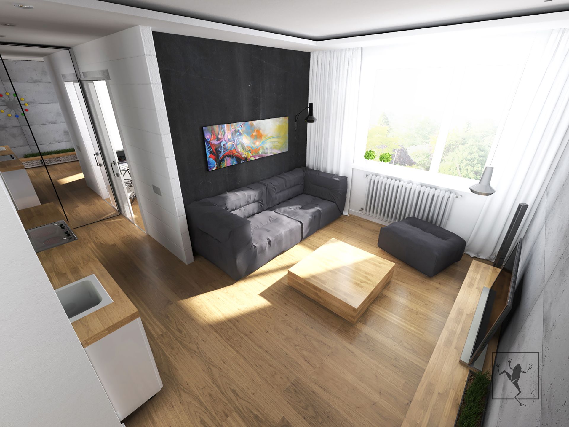 projekt wnętrza mieszkania zabrze modul 63 a | Frog Studio - projektowanie wnętrz | architektura