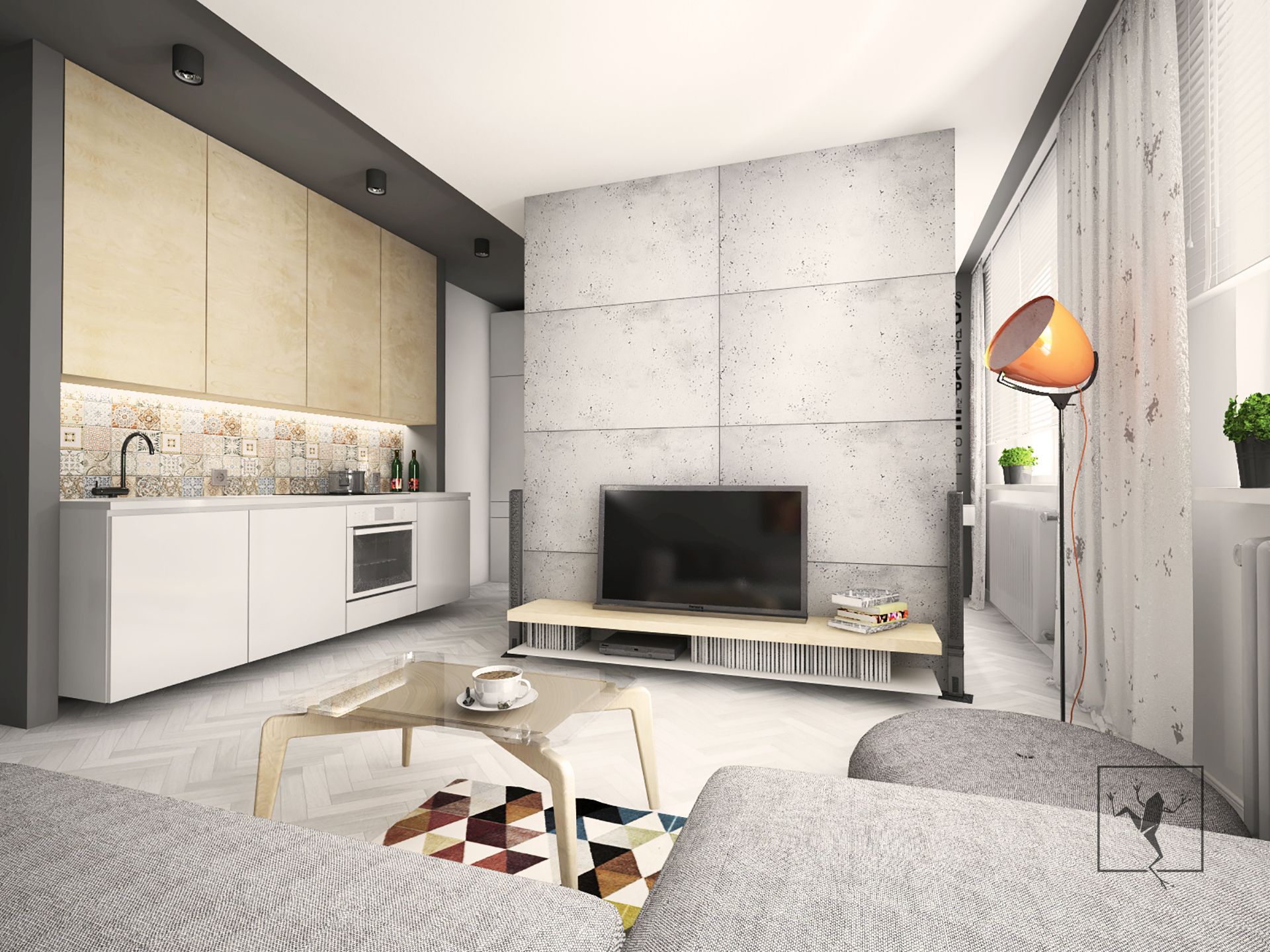 projekt wnętrza mieszkania zabrze modul 63 c | Frog Studio - projektowanie wnętrz | architektura